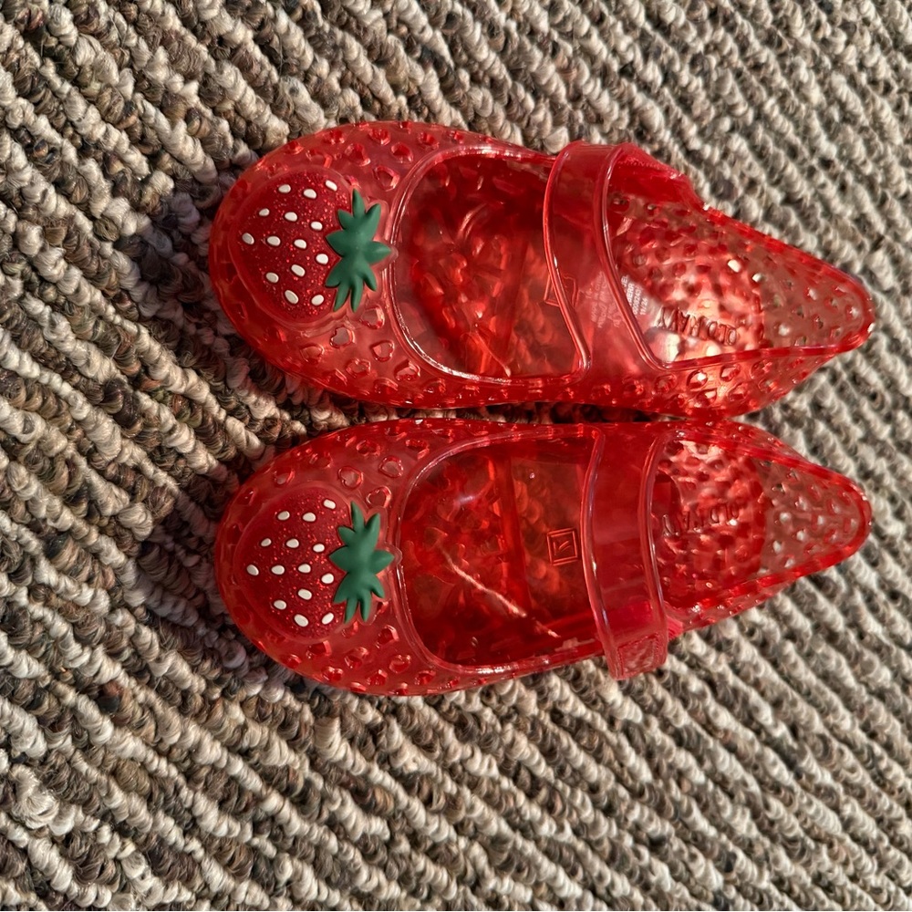 Old Navy Red Jelly Kids Strawberry Slide Sandals